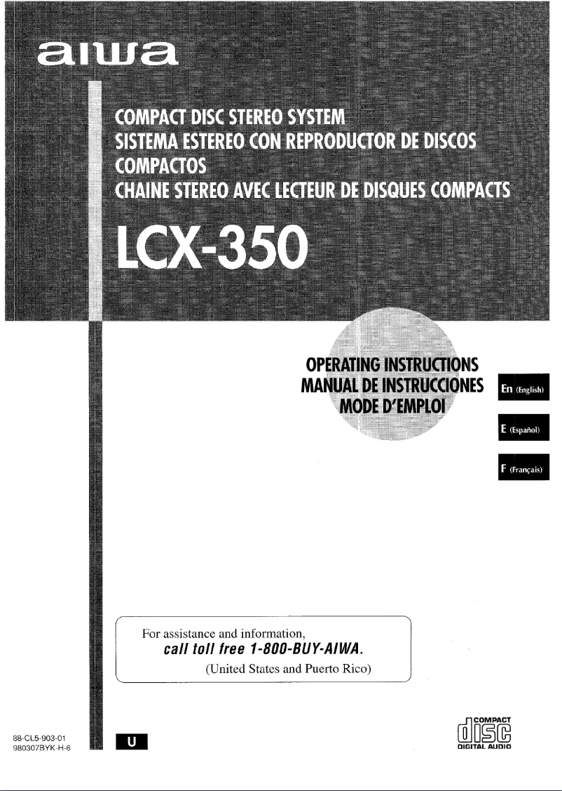 Página 1 del manual Manual de usuario Aiwa LCX-350