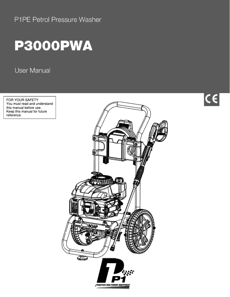 Image de la première page du manuel de l'appareil P3000PWA