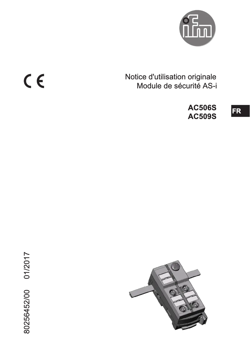 Page n°1 - Manuel utilisateur IFM AC506S