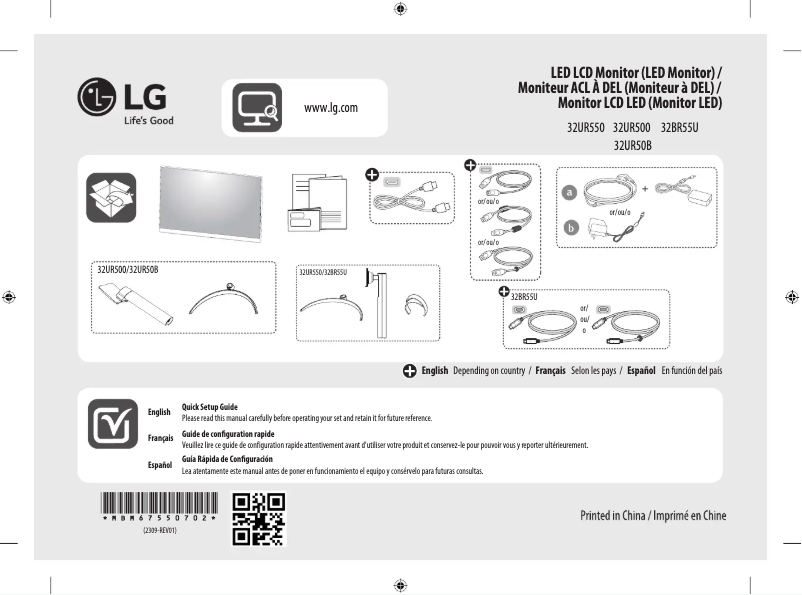 Page n°1 - Manuel utilisateur LG 32UR50B