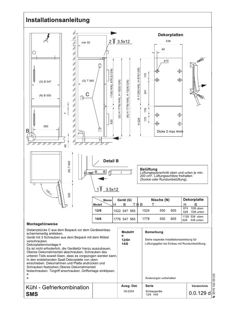 Image de la première page du manuel de l'appareil KGEE 3460 A++