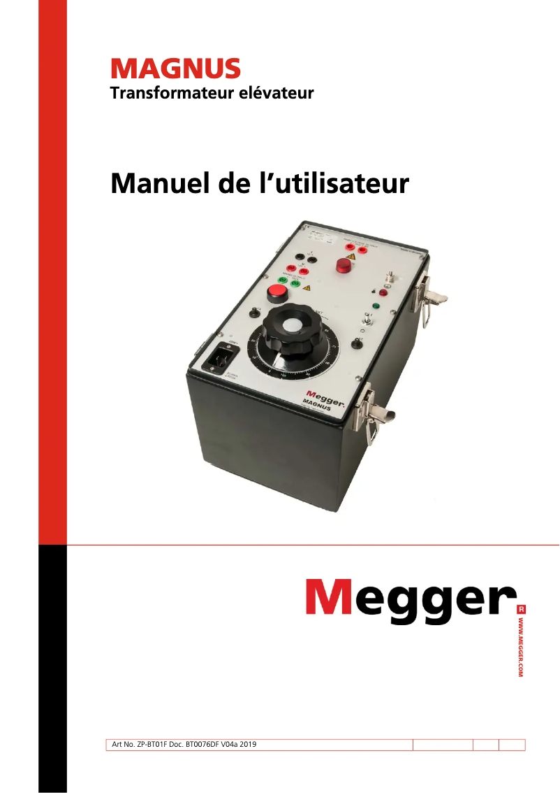 Page 1 de la notice Manuel utilisateur Megger MAGNUS