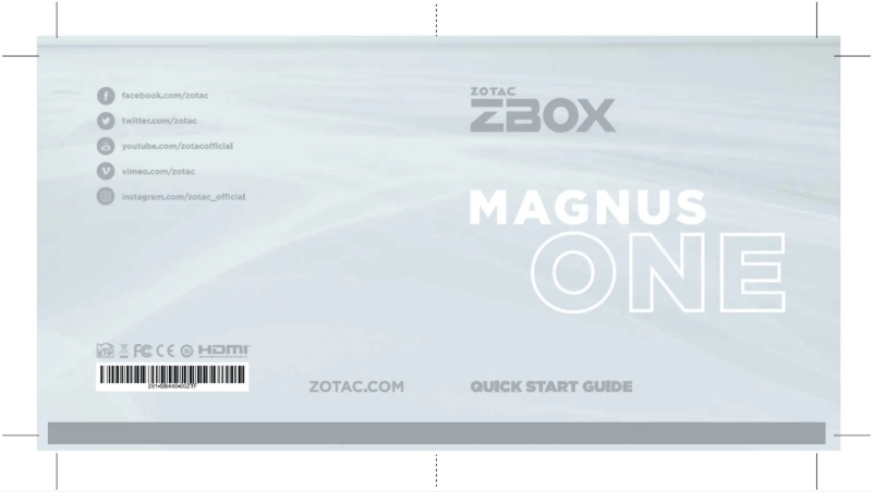 Page 1 de la notice Manuel utilisateur Zotac ZBOX Magnus One ECM53060C