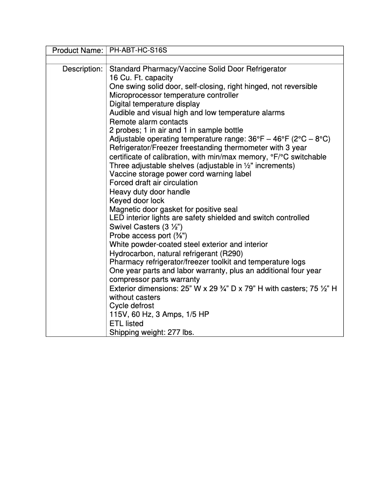 Page 1 de la notice Manuel utilisateur American BioTech Supply PH-ABT-S16S