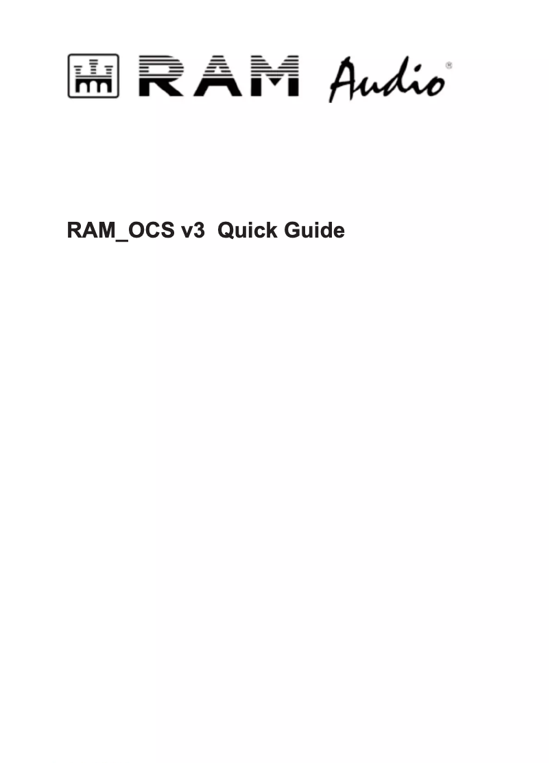 Page n°1 - Manuel utilisateur Ram Audio DALIM 5Q AES3