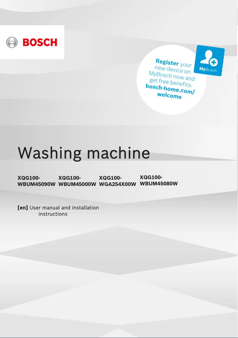 Image de la première page du manuel de l'appareil Serie 6 WGA254U0AU