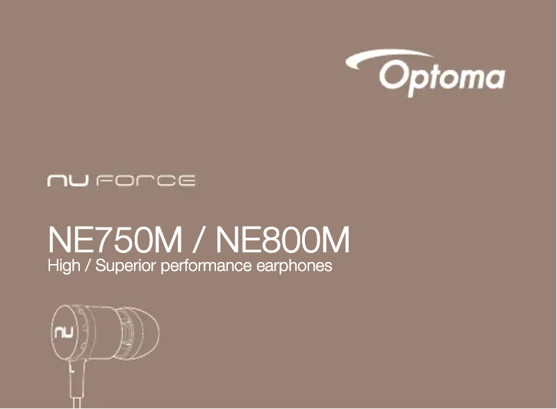 Page 1 de la notice Manuel utilisateur Optoma NE800M