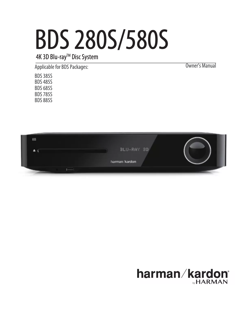 Página 1 del manual Manual de usuario Harman Kardon BDS 485SAD