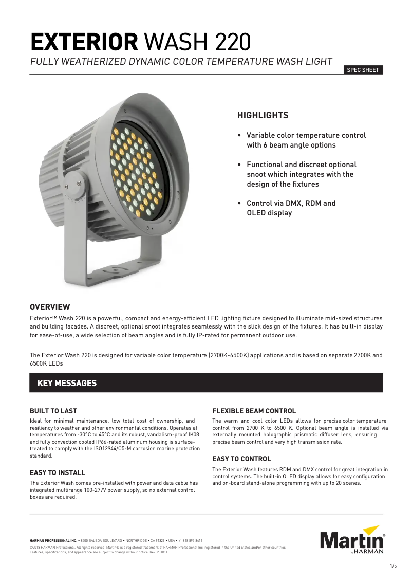 Image de la première page du manuel de l'appareil Exterior Wash 220