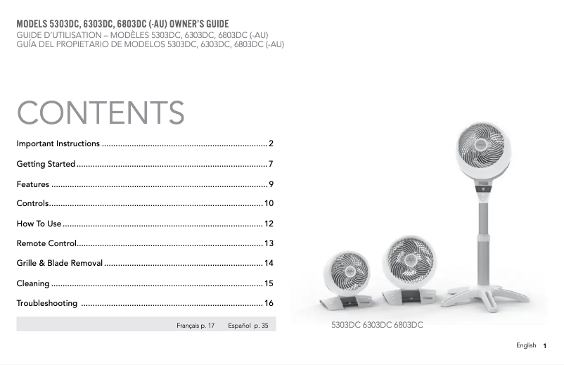 Imagen de la primera página del manual del dispositivo Energy Smart 6303DC