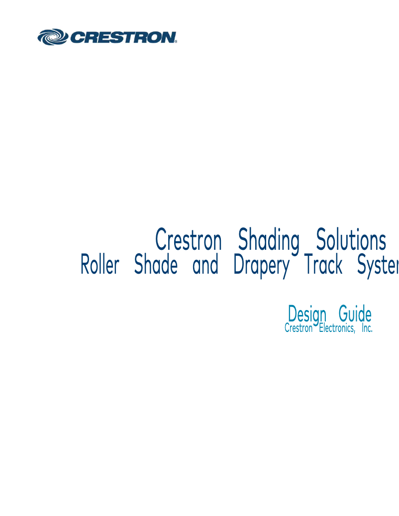 Página 1 del manual Manual de usuario Crestron CS-SHADE-ROLLER-HSHEER