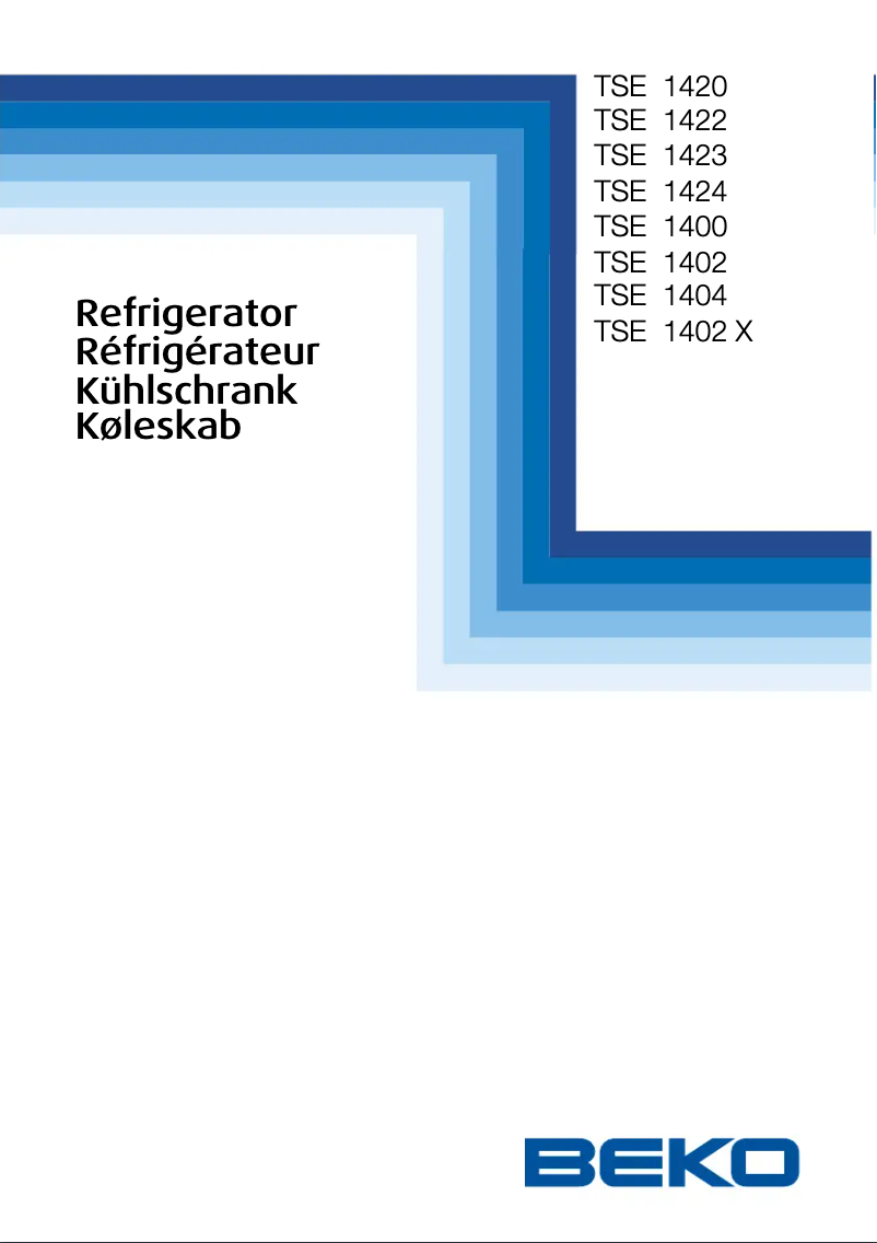 Page n°1 - Manuel utilisateur Beko TSE 1422