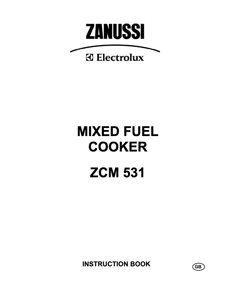 Image de la première page du manuel de l'appareil ZCM531X