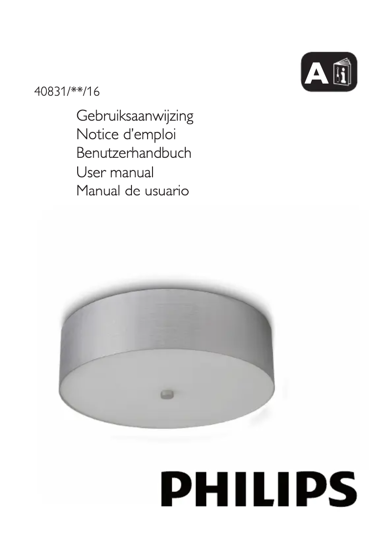 Page 1 de la notice Manuel utilisateur Philips Ledino 408313116