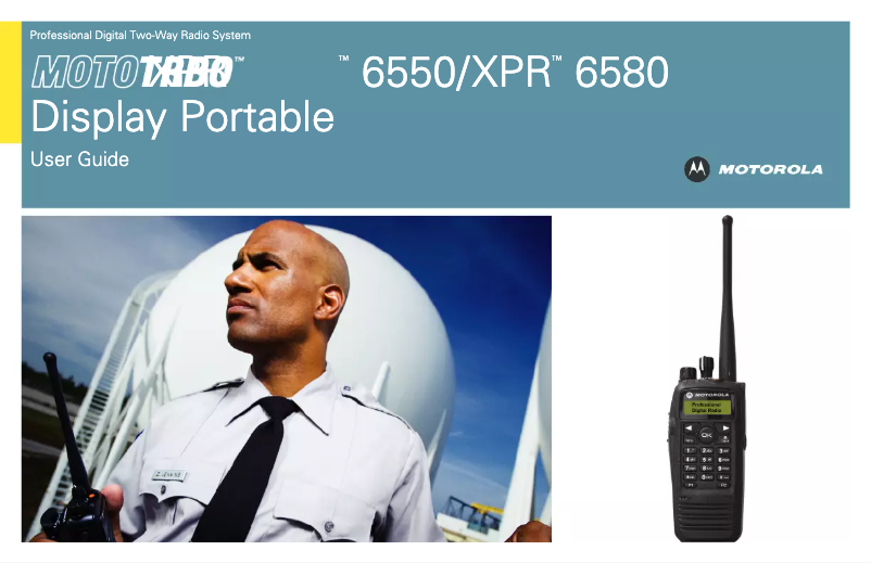 Page 1 de la notice Manuel utilisateur Motorola XPR 6580