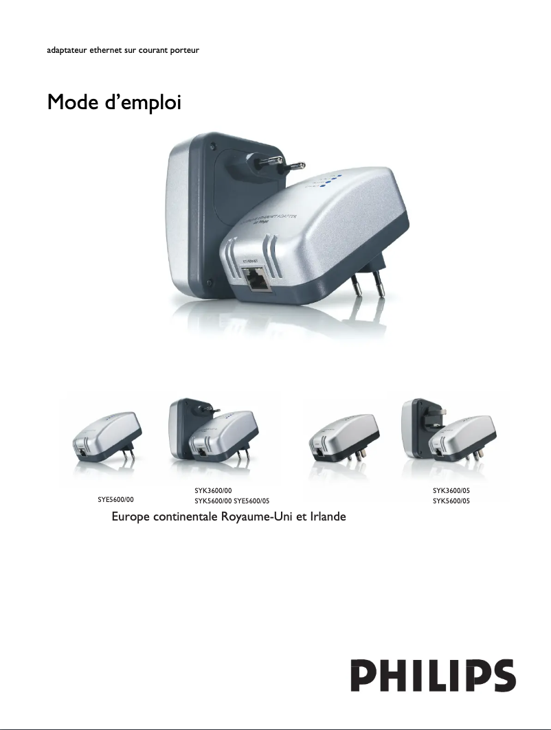 Page n°1 - Manuel utilisateur Philips SYK3600