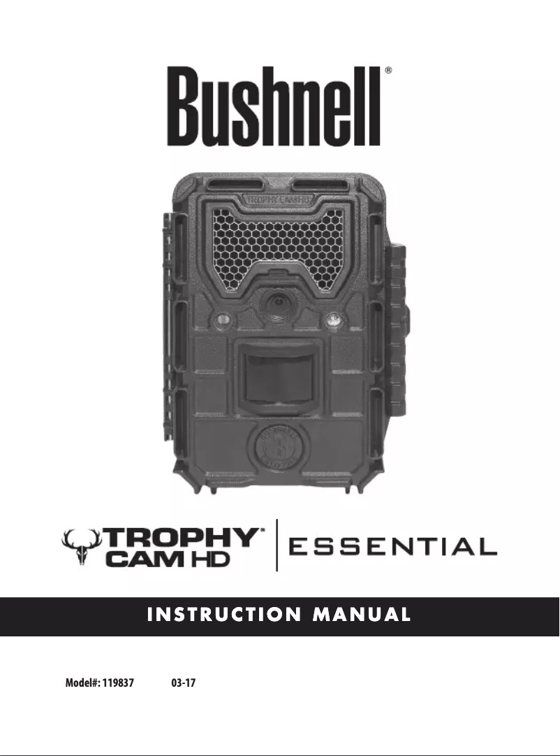 Image de la première page du manuel de l'appareil Trophy Cam HD E3