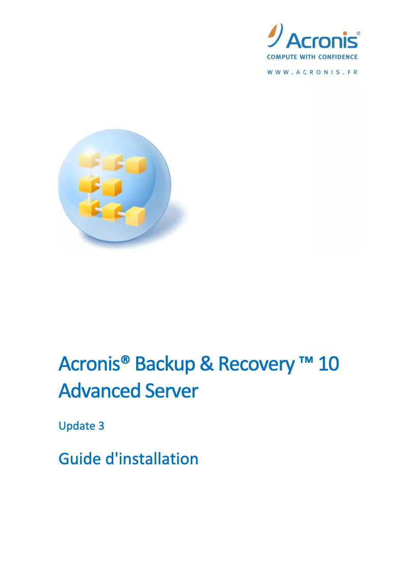 Image de la première page du manuel de l'appareil Backup & Recovery 10 Advanced Server