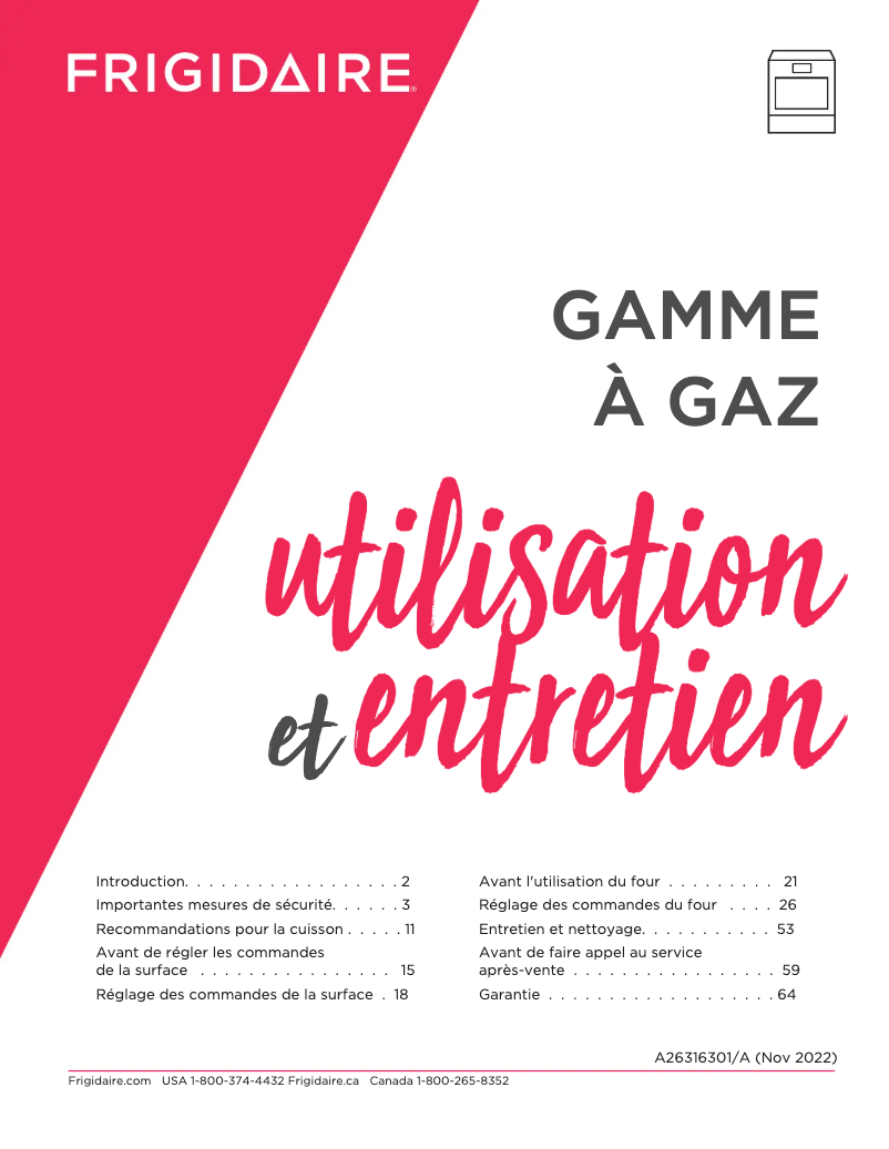 Image de la première page du manuel de l'appareil GCFG3060BD