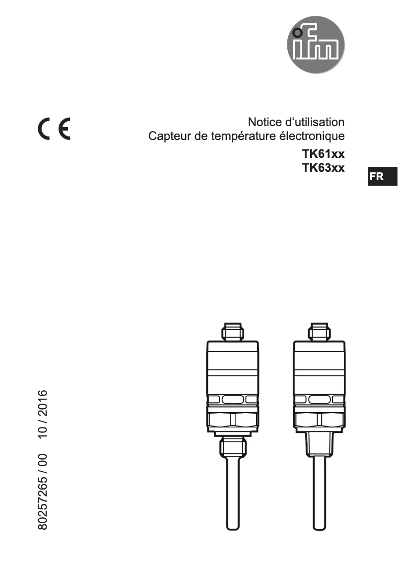 Page n°1 - Manuel utilisateur IFM TK6110