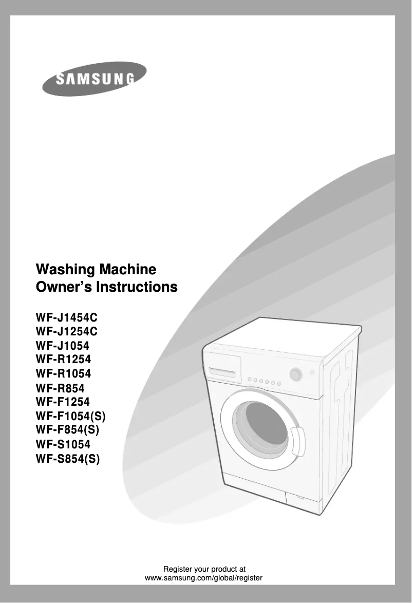 Page n°1 - Manuel utilisateur Samsung WF-F854