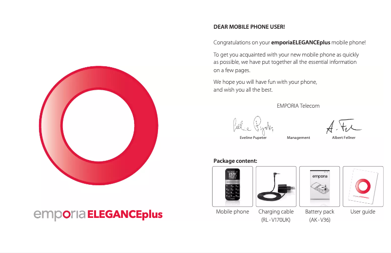 Image de la première page du manuel de l'appareil ELEGANCEplus