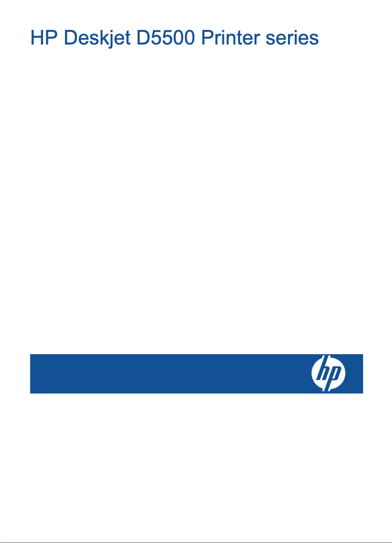 Image de la première page du manuel de l'appareil Deskjet D5560