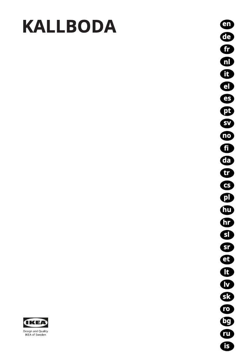 Image de la première page du manuel de l'appareil KALLBODA 705.480.63