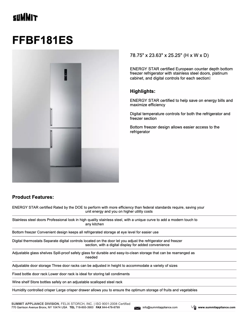 Image de la première page du manuel de l'appareil FFBF181ES