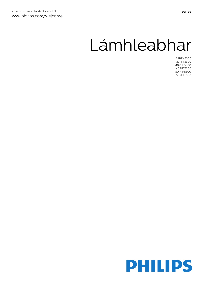 Page 1 de la notice Manuel utilisateur Philips 40PFH5300
