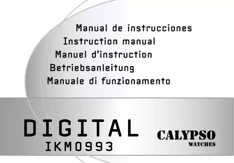 Page n°1 - Manuel utilisateur Calypso K5607