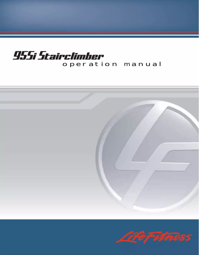 Imagen de la primera página del manual del dispositivo 955i Stairclimber