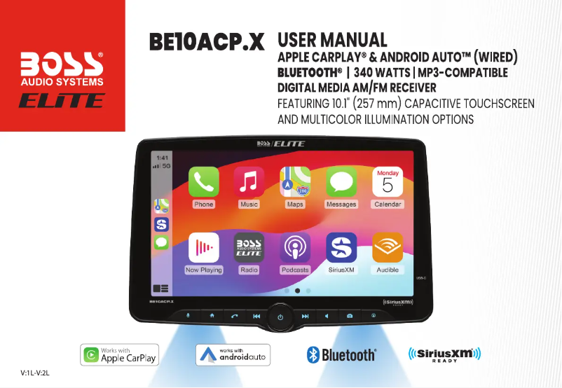 Page n°1 - Manuel utilisateur Boss Elite BE10ACP.XC