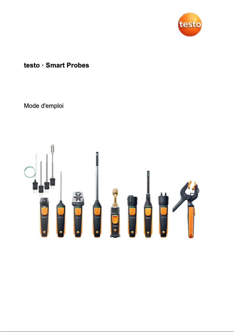 Page n°1 - Manuel utilisateur Testo 805i