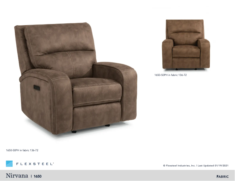 Page 1 de la notice Mode d'emploi Flexsteel Nirvana 1650-50PH