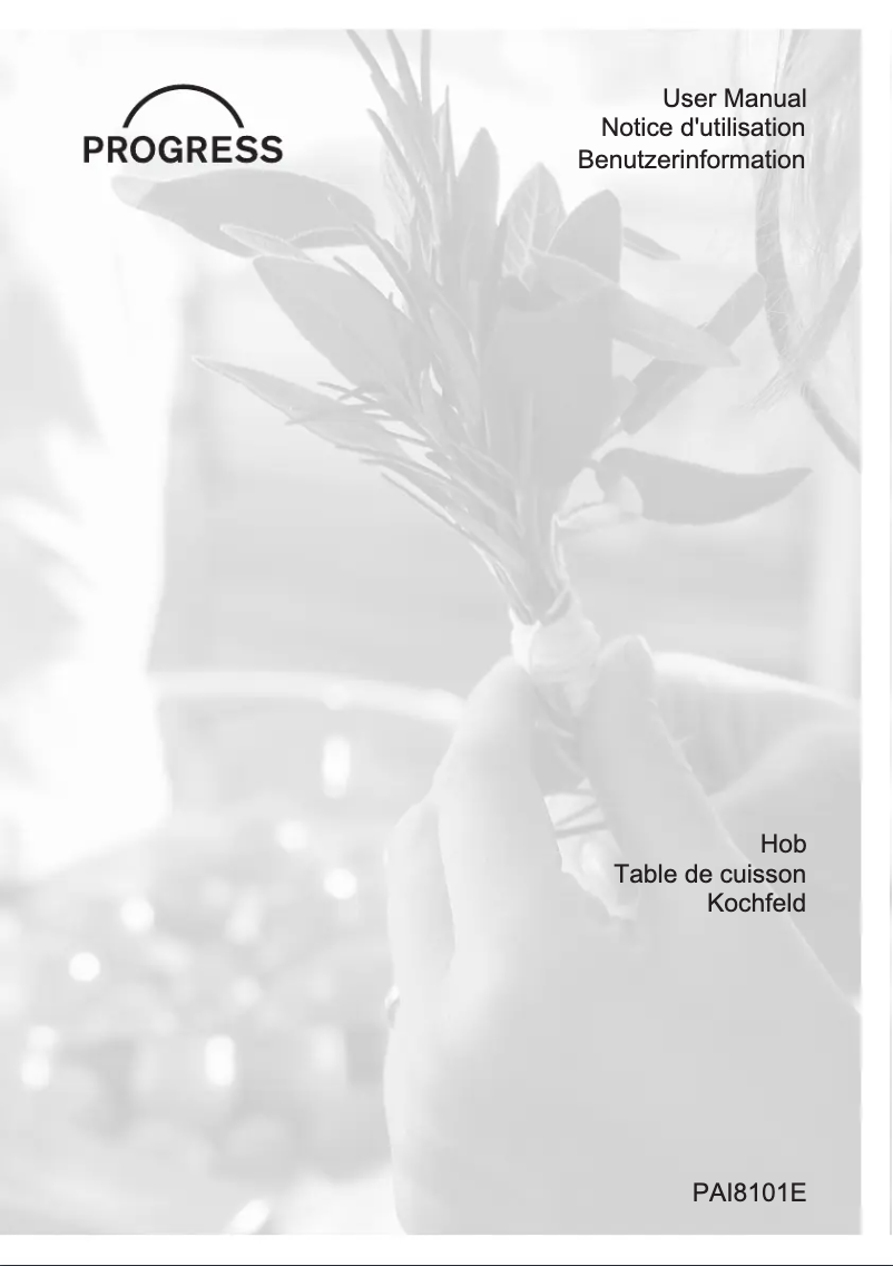Page n°1 - Manuel utilisateur Progress PAI8101E