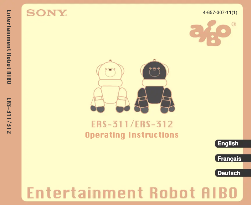 Page 1 of the manual User Manual Sony AIBO ERS-311
