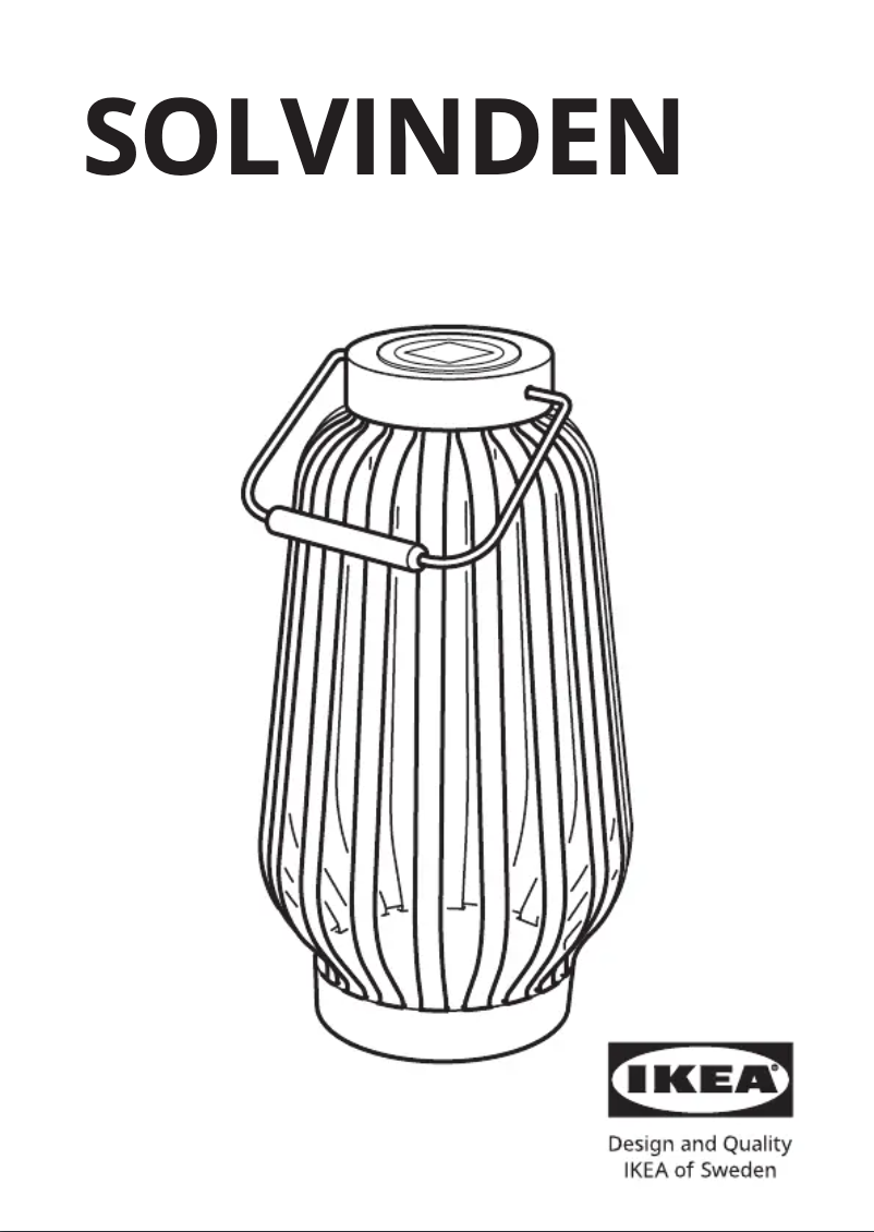 Page 1 de la notice Manuel utilisateur Ikea SOLVINDEN 805.146.04
