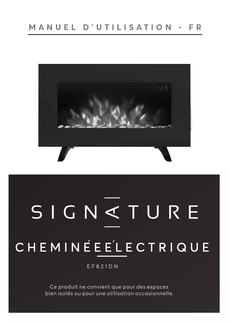 Page 1 de la notice Manuel utilisateur Signature EF821DN