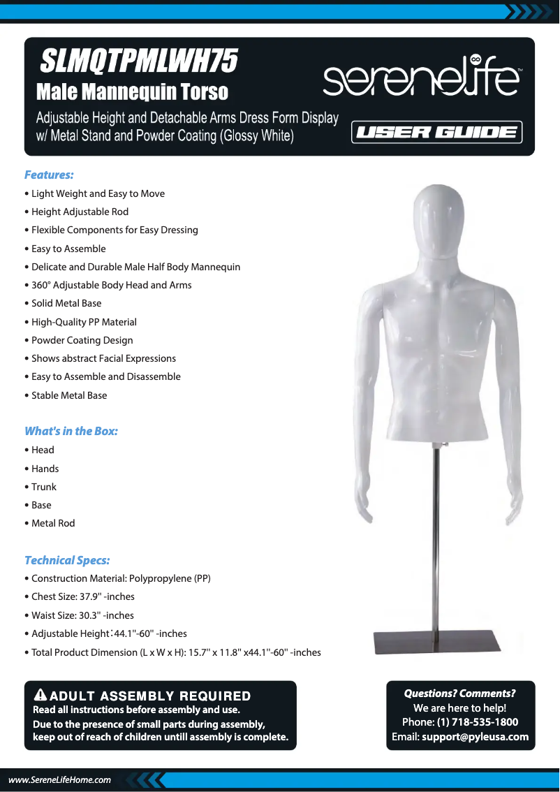 Image de la première page du manuel de l'appareil SLMQTPMLWH75