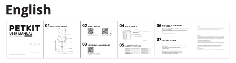 Page n°1 - Manuel utilisateur Petkit Eversweet Solo 2