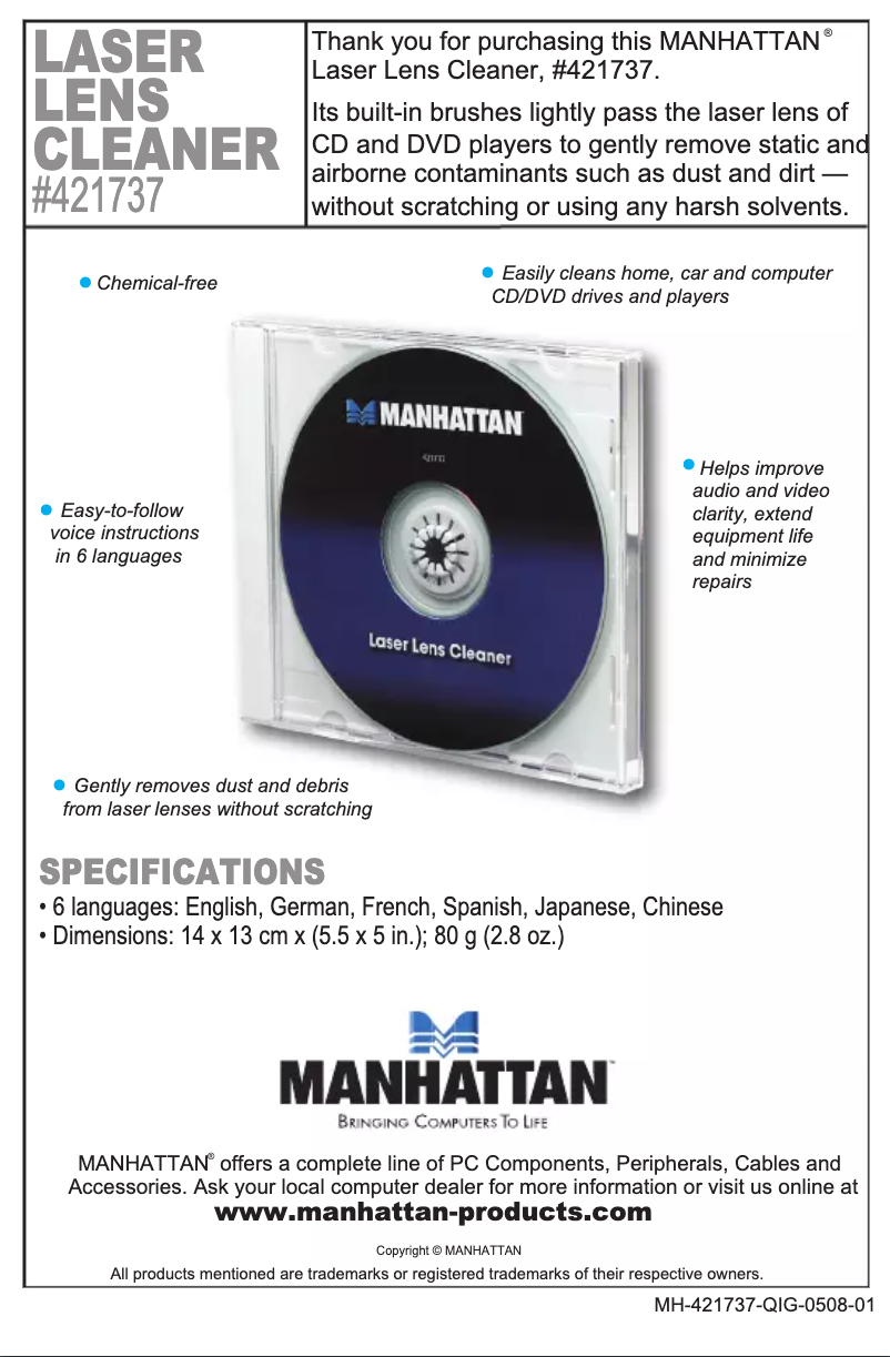 Image de la première page du manuel de l'appareil 421737