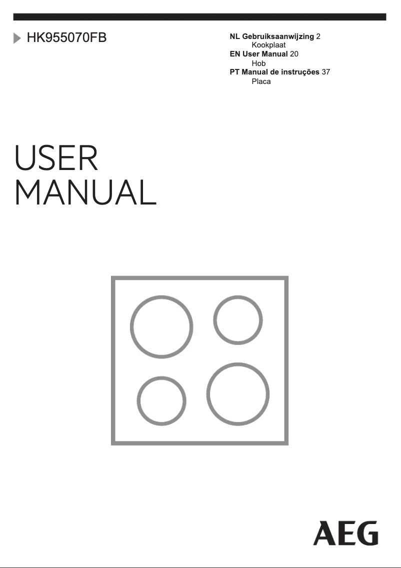 Página 1 del manual Manual de usuario AEG-Electrolux HK955070FB