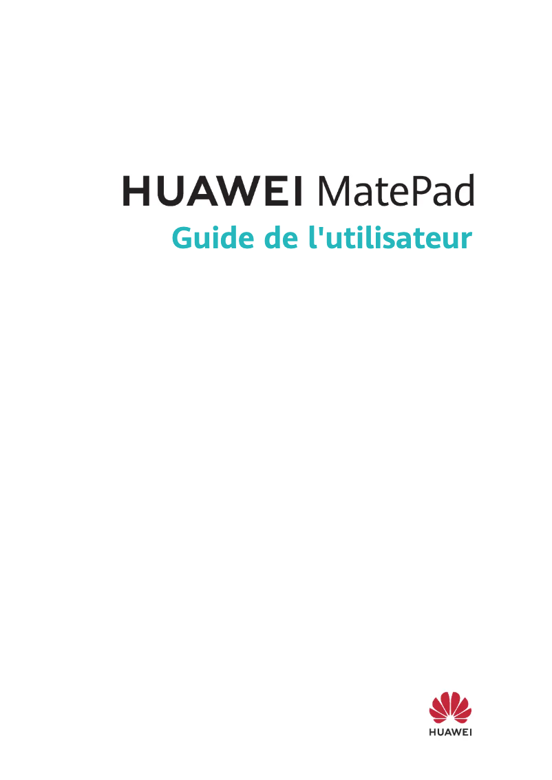 Image de la première page du manuel de l'appareil MatePad
