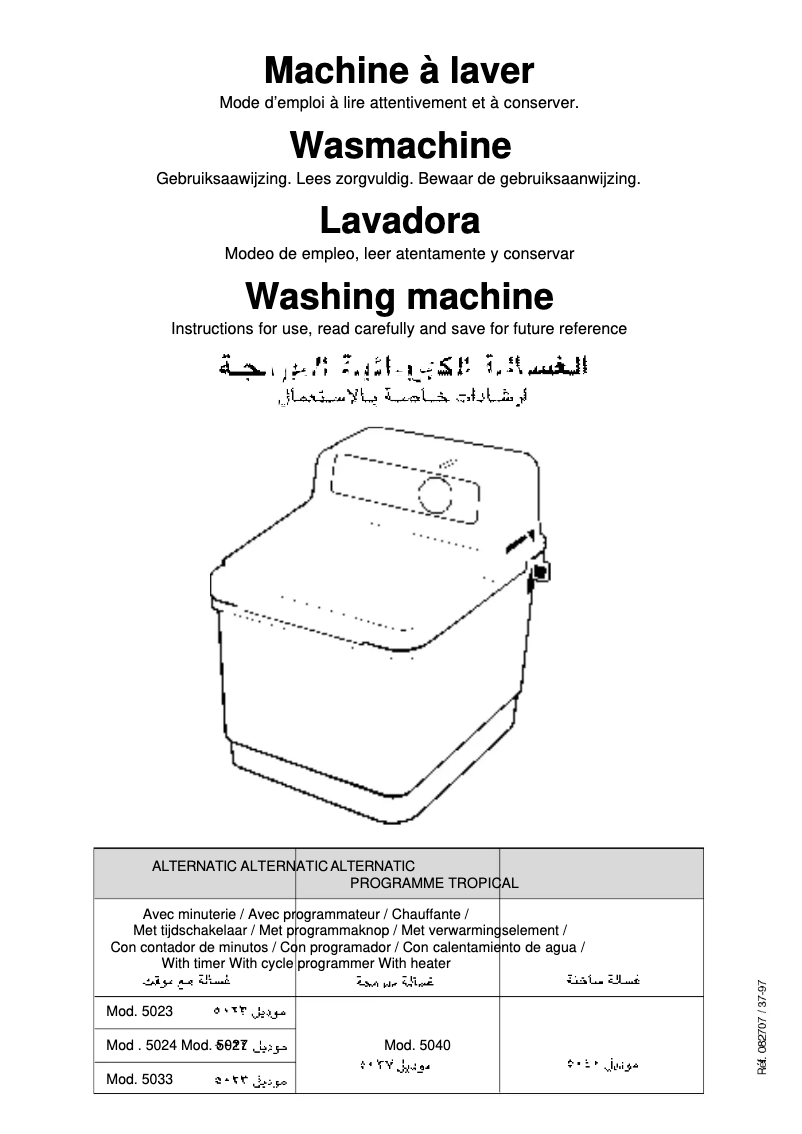 Page 1 de la notice Manuel utilisateur Calor 5024