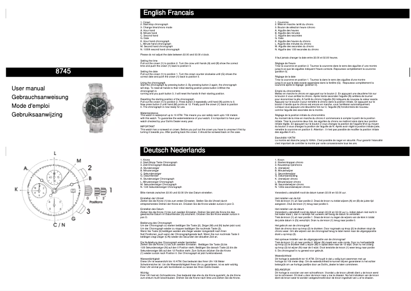 Image de la première page du manuel de l'appareil 8745
