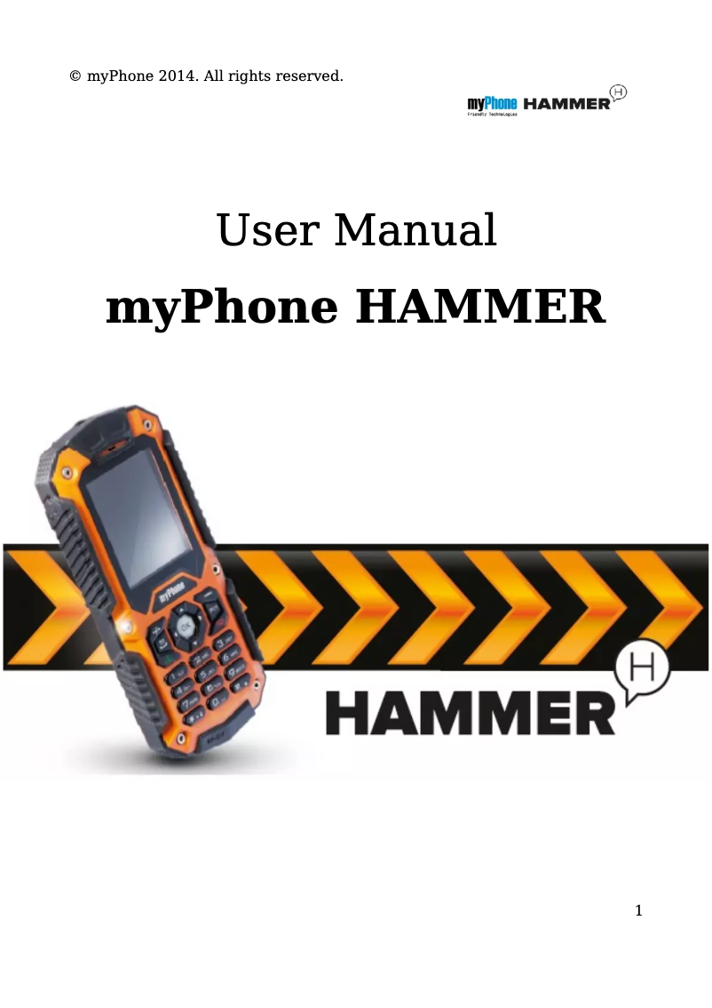 Image de la première page du manuel de l'appareil Hammer