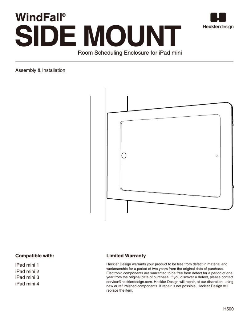 Page 1 de la notice Manuel utilisateur Heckler Design WindFall