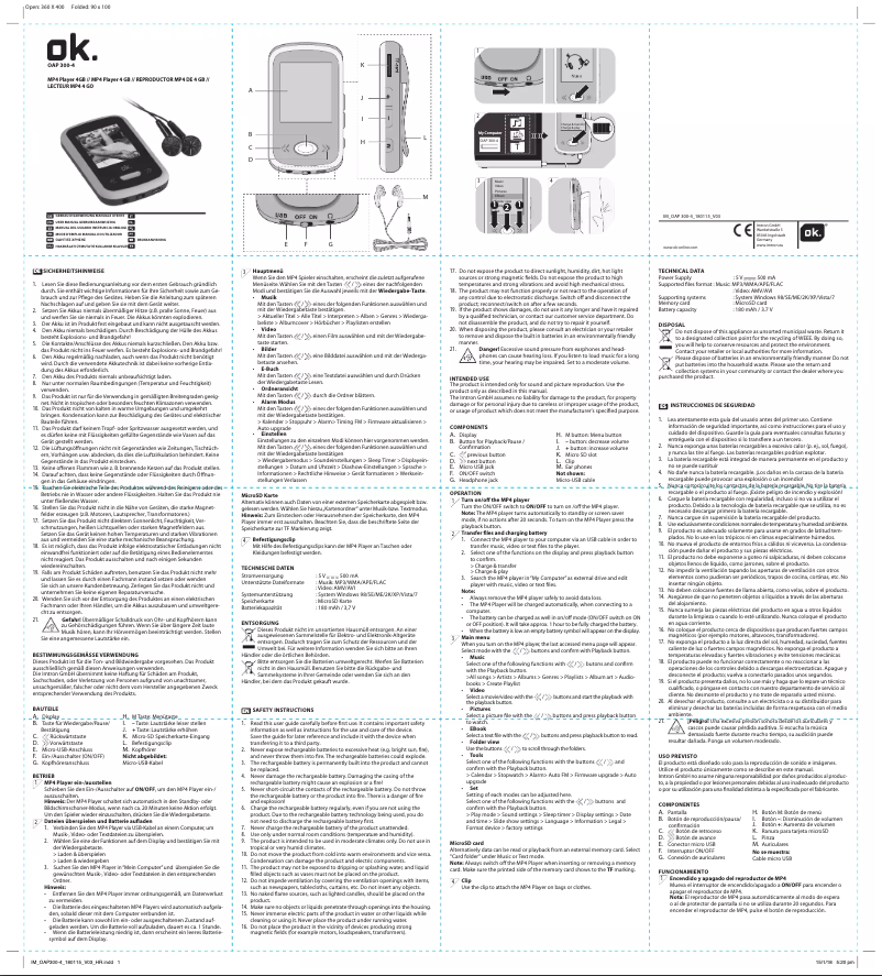 Page 1 de la notice Manuel utilisateur OK OAP 300-4
