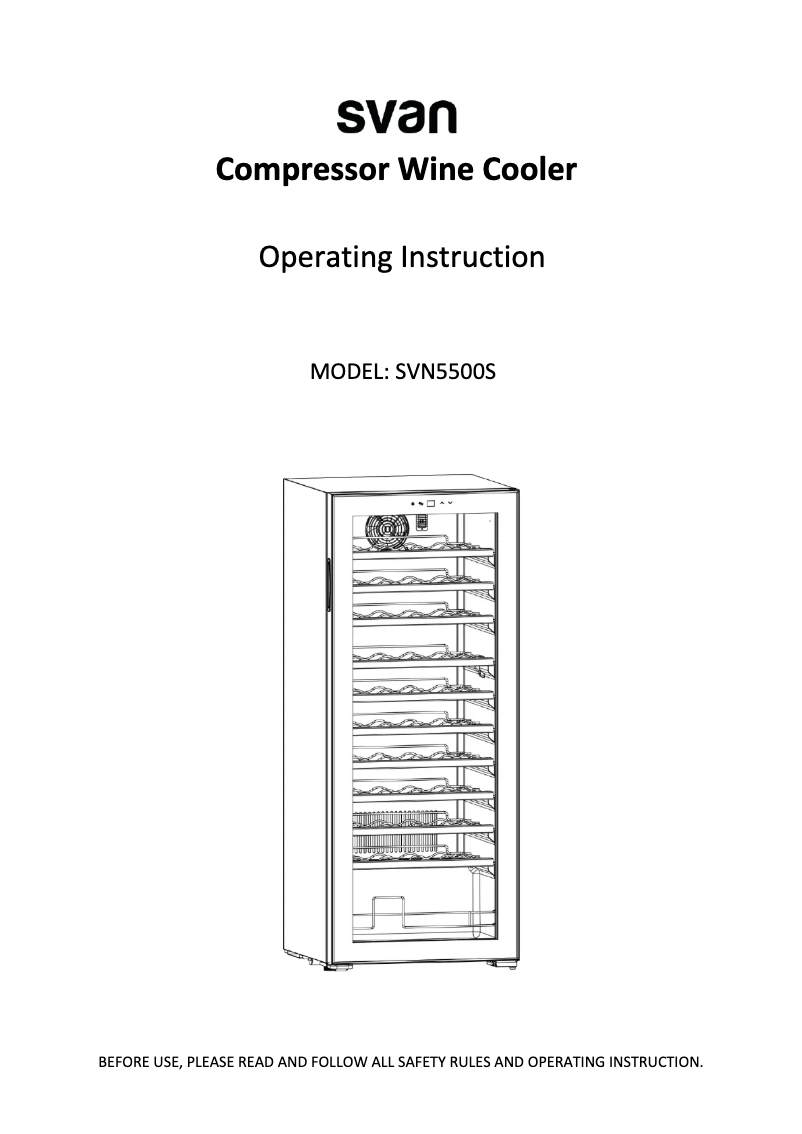 Page 1 de la notice Manuel utilisateur SVAN SVN5500S